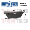 63IN SINGLE LID LOW PROFILE WEDGE MATTE BLACK SEC