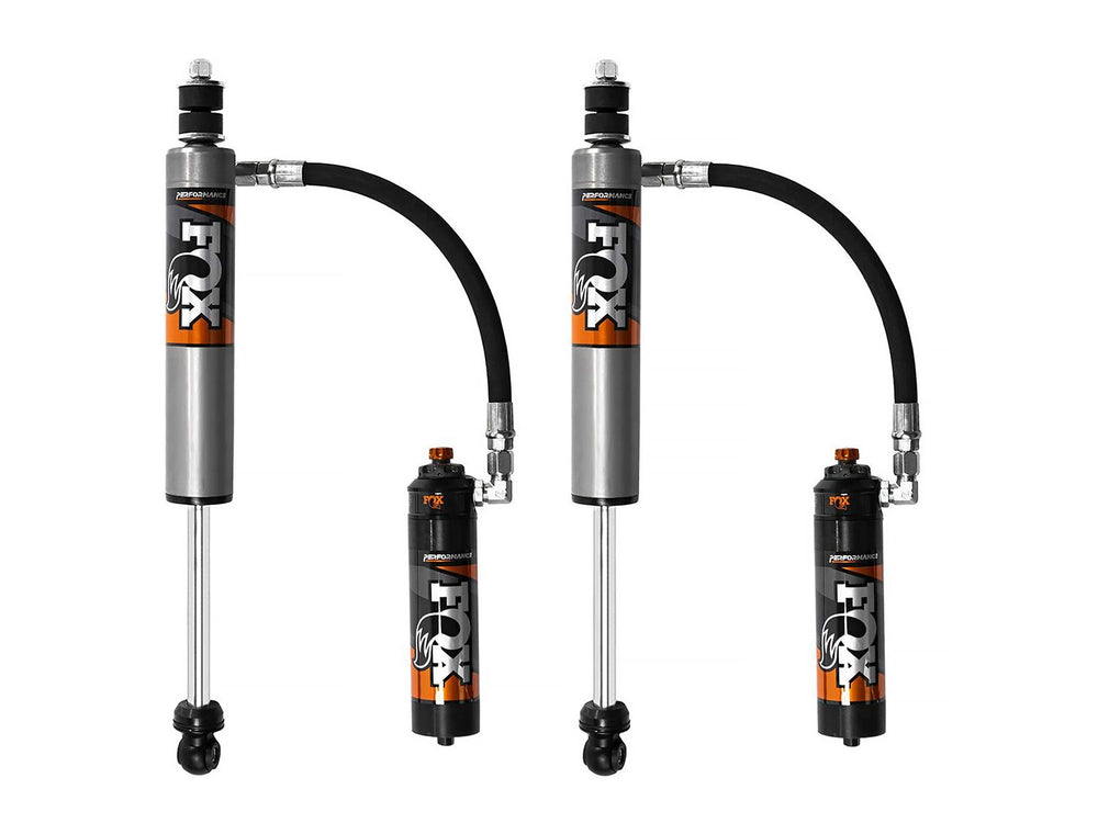2014-2024 Ram 2500 Front Performance Elite 2.5 Remote Reservoir 0-1.5 Inch Lift Dual Speed Compression Adjuster Fox Offroad Shocks
