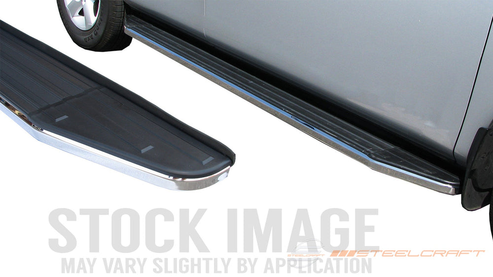 23C HONDA PILOT STX100 RUNNING BOARDS BLACK/STAINLESS TRIM