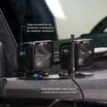21C BRONCO BORNE LIGHT PODS DITCH 3X3 FLOOD UPFIT (4 PC)