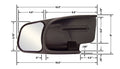 Mirrors: 1970-2007 Chevrolet Pick Up Fullsize 1970-2007 GMC Pick Up Fullsize; Custom Towing Mirrors; pair