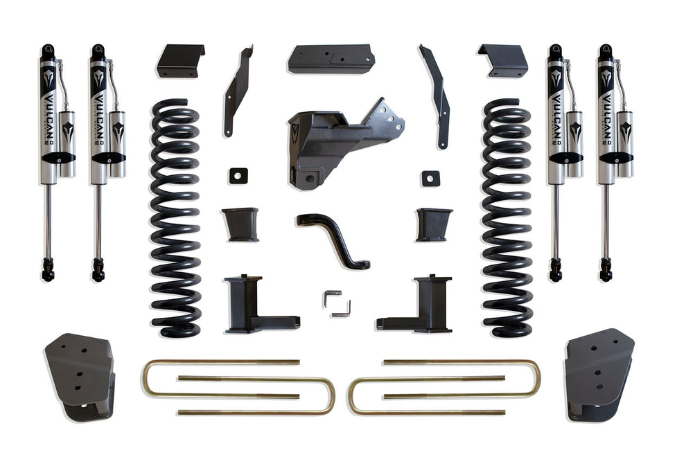 1722 F250/F350/DUALLY 4WD BASIC 8IN LIFT KIT W/RADIUS ARM BRACKETS & VULCAN 2.0 RESERVOIR SHOCKS