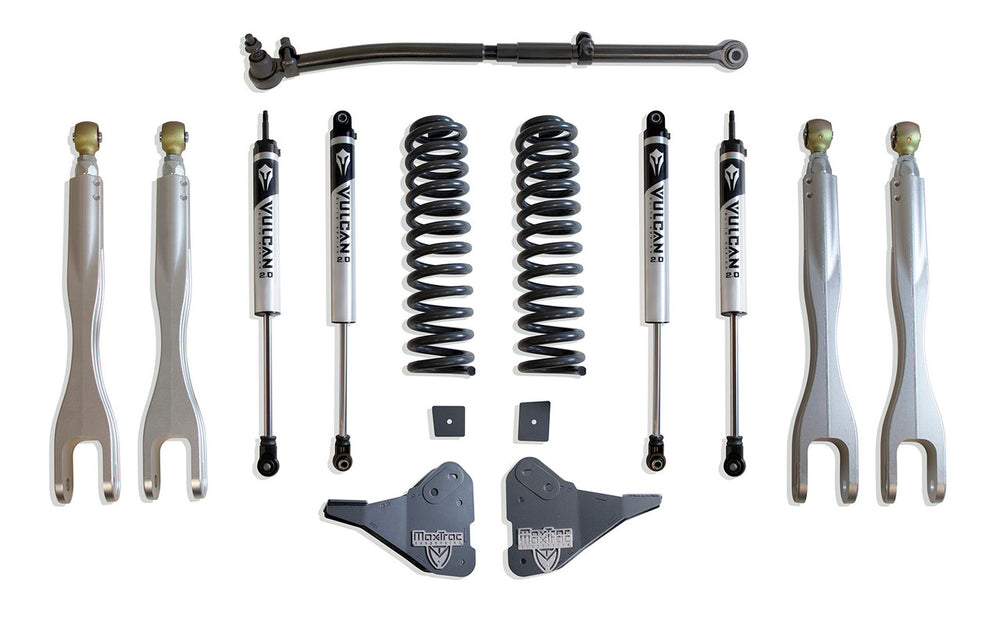 2323 F250/F350/DUALLY 4WD BASIC 2.5IN LEVELING KIT W/RADIUS ARM BRACKETS & VULCAN 2.0 IFP SHOCKS