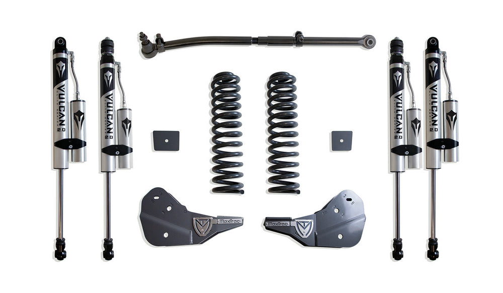 23C F250/F350/DUALLY 4WD BASIC 2.5IN LEVELING KIT W/RADIUS ARM BRKTS & VULCAN 2.0 RESERVOIR SHOCKS