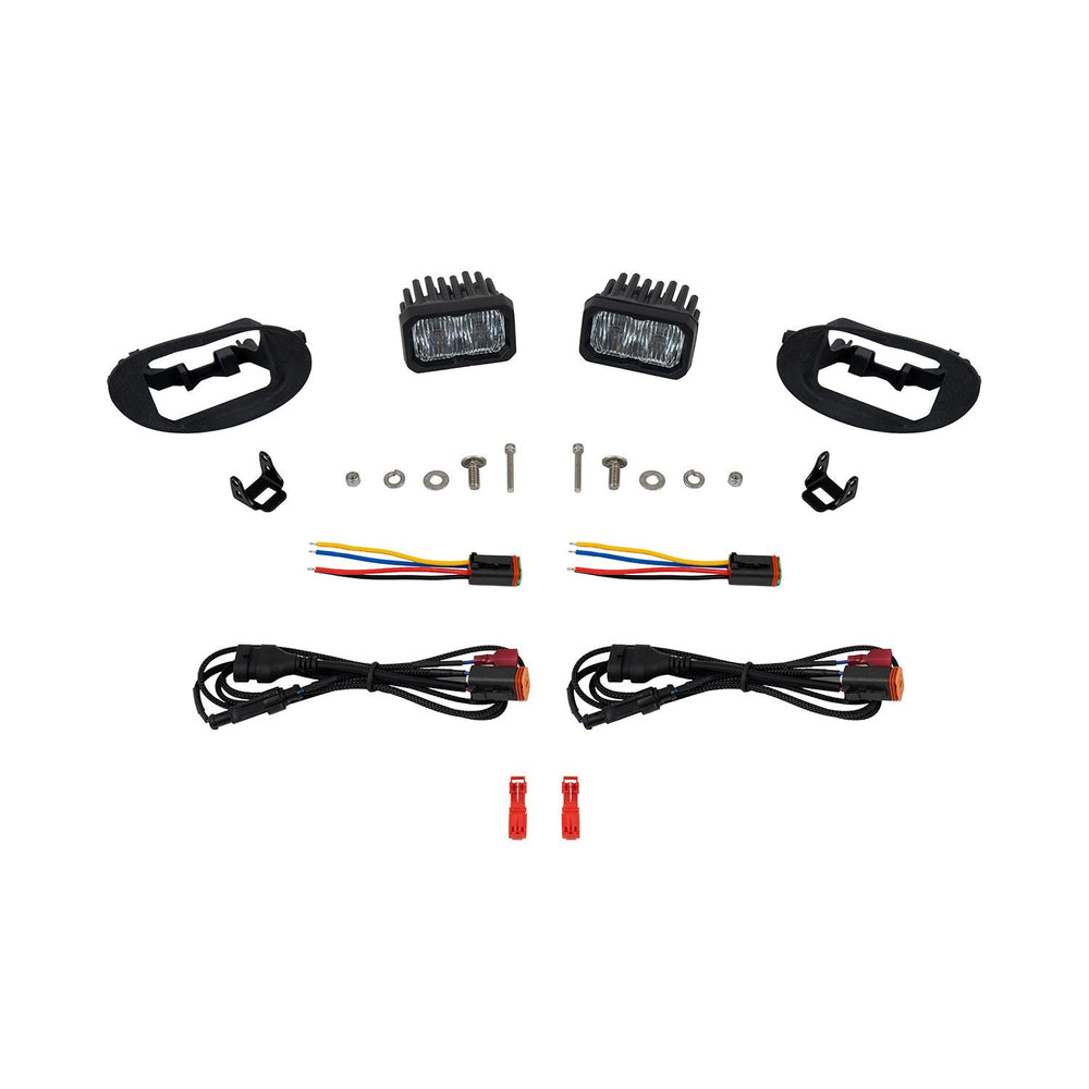 SSC2 SAE/DOT Type HN Fog Light Kit Cool White (6000K) Pro (25.6 watts) White SAE Fog Diode Dynamics
