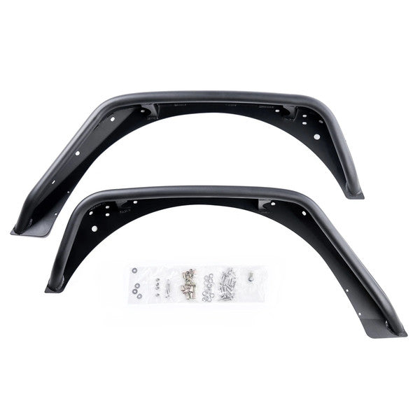 0718 WRANGLER JK/JKU FULL ASSAULT BLACK ALUMINUM FENDER KIT BLACK REAR