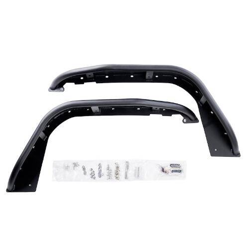 18C WRANGLER/GLADIATOR JL/JT FULL ASSAULT BLACK ALUMINUM FENDER KIT BLACK FRONT