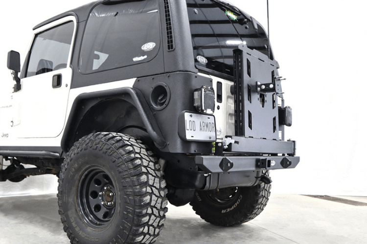TJ/LJ/YJ Destroyer Expedition Series Rear Bumper w/ Tire Carrier (Black Powder Coated) (box 2)