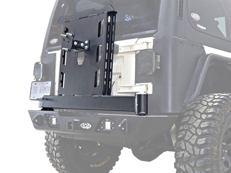 TJ/LJ/YJ Destroyer Rear Bumper w/ Tire Carrier (Black Powder Coated) (box 2)