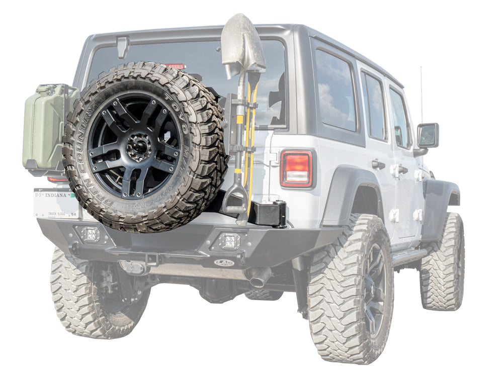 JL Destroyer Full Width Rear Bumper w / Tire Carrier (Black Powder Coated) (box 2)