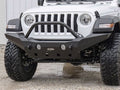 ~(95 lbs. 75X20X13)~ Destroyer Full-Width Front Bumper w/ Bull Bar Black Powder Coated 2007-2017 Jeep JK Wrangler