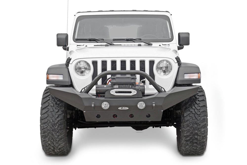 ~(95 lbs. 75X20X13)~ Destroyer Full-Width Front Bumper w/ Bull Bar