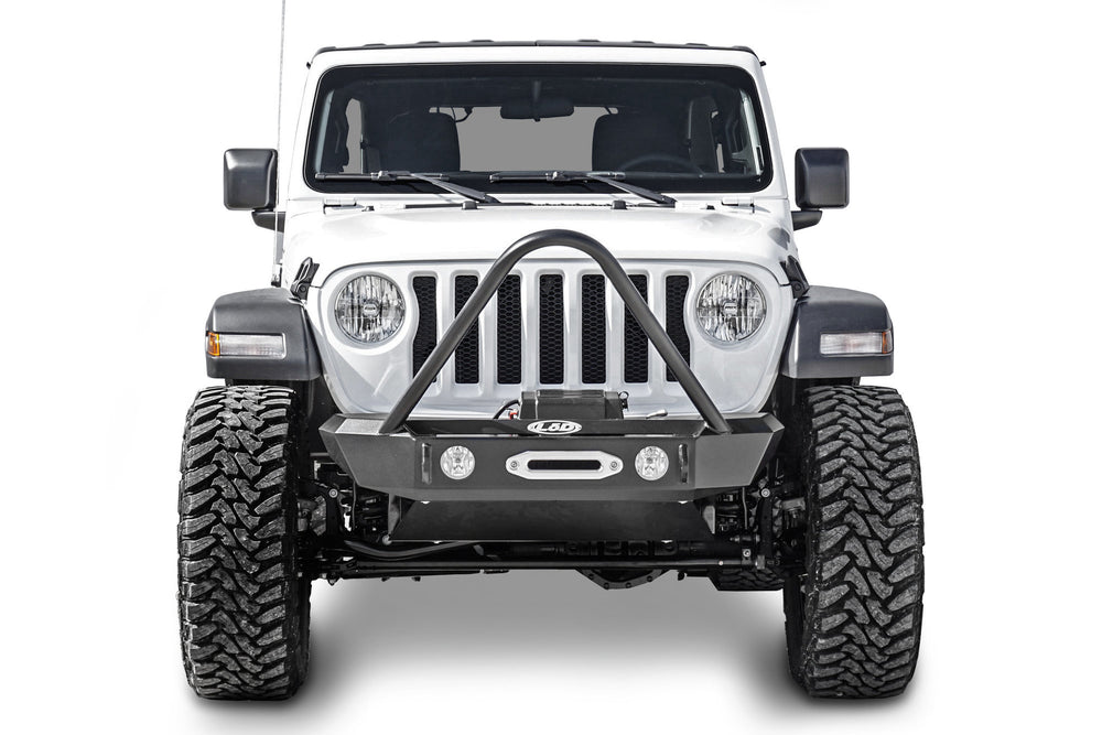~(120 lbs. 49X33X15)~ JL/JT Signature Series Shorty Front Bumper With Stinger Guard