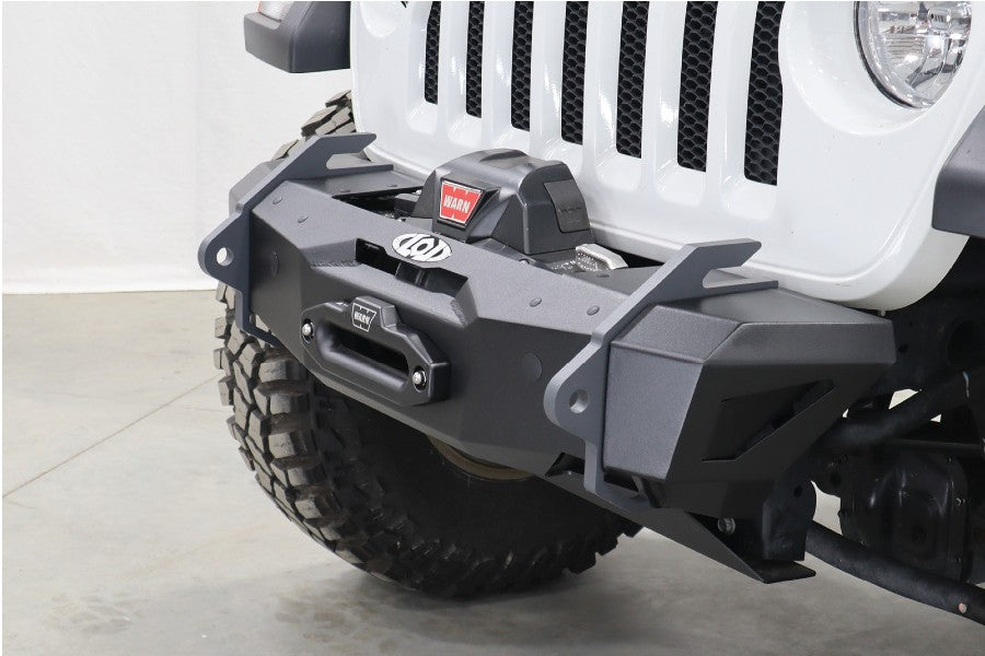 JK JL JT Black Ops Base Front Bumper (Driver Passenger Stubby Wings) (Black Powder Coated)