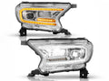 ANZO 19-23 Ford Ranger (Factory Halogen Models) Full LED Proj Headlights DRL/SeqSig Chrome - Pair
