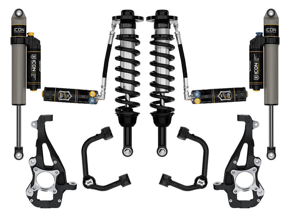 2021-2024 Ford F-150 4WD 3.5-4.5 Inch Lift Stage 4 Suspension System Tubular CDXS Icon Vehicle Dynamics