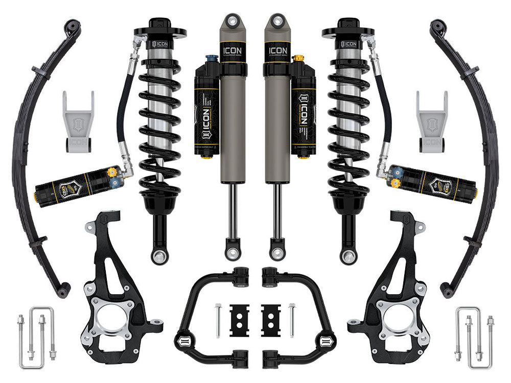 2021-2024 Ford F-150 4WD 3.5-4.5 Inch Lift Stage 4 Suspension System Tubular CDXS W/ Leaf Packs Icon Vehicle Dynamics