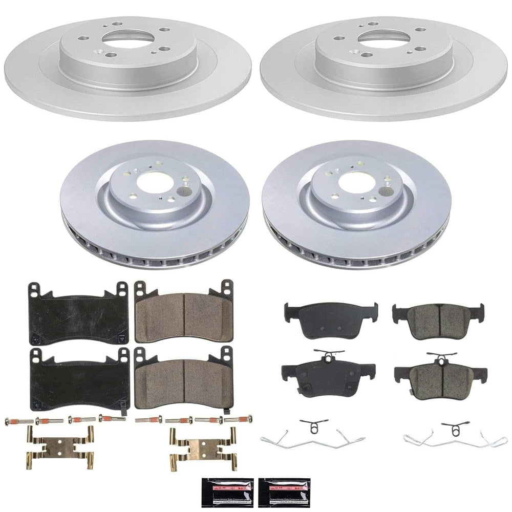 Power Stop 21-24 Acura TLX Front and Rear Z17 Coated Brake Kit