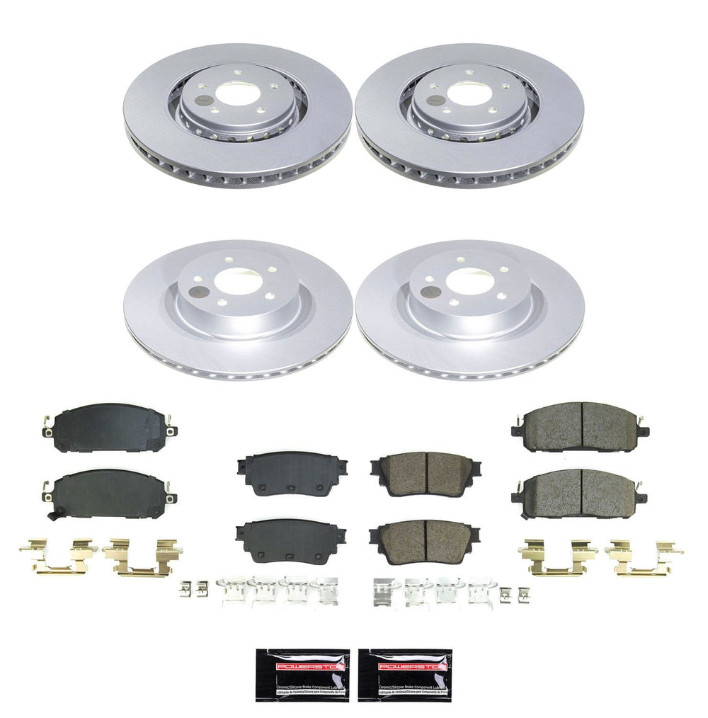 Power Stop 22-24 Infiniti QX60 Front and Rear Z17 Coated Brake Kit