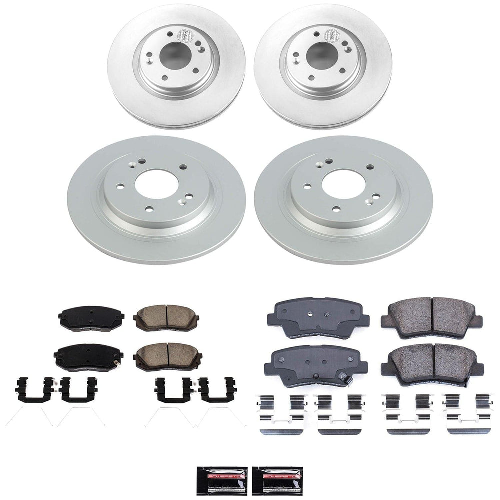 Power Stop 22-23 Hyundai Kona Front and Rear Z17 Coated Brake Kit