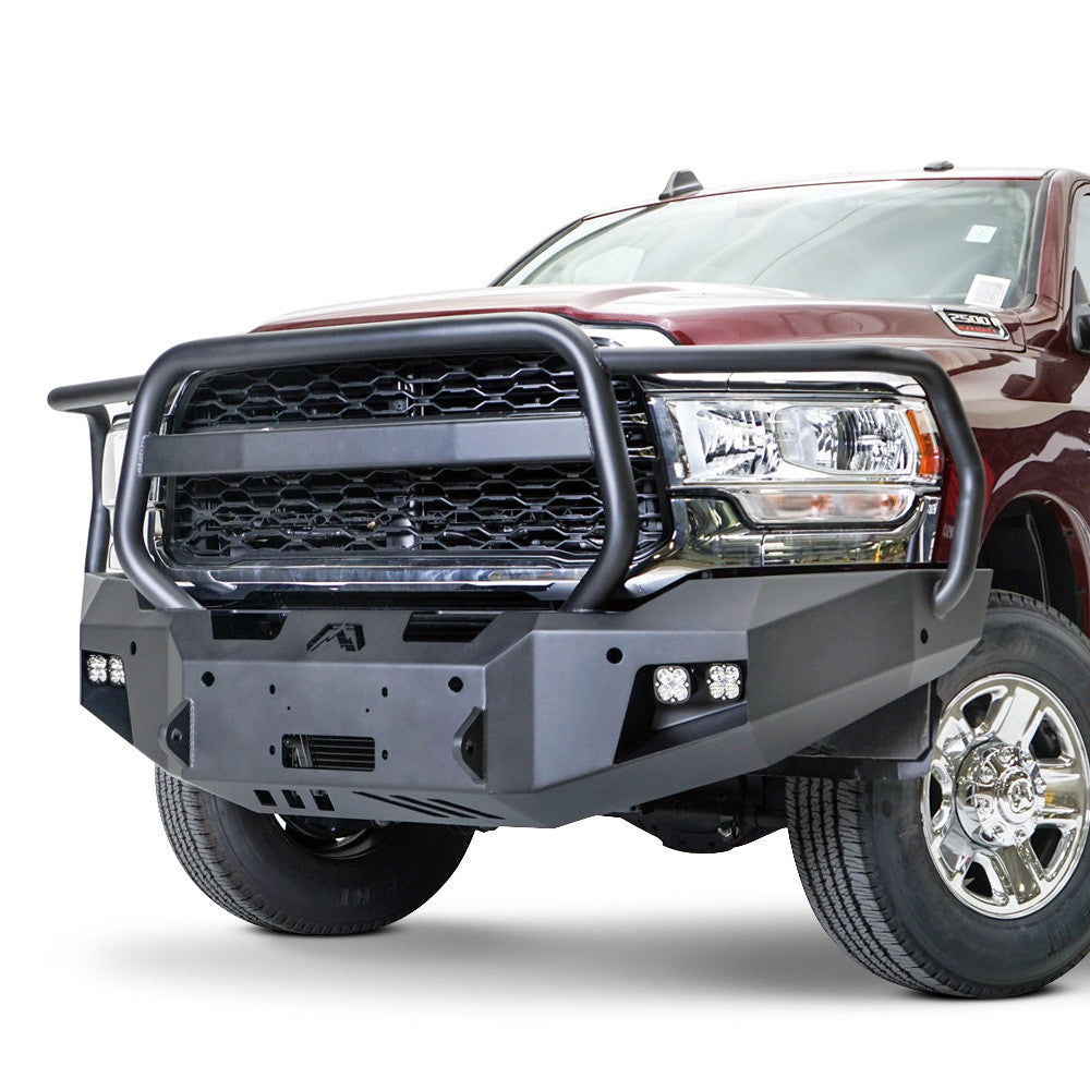19C RAM 2500/3500/4500/5500 HD PREMIUM FRONT BUMPER W/ FULL GRILL GUARD
