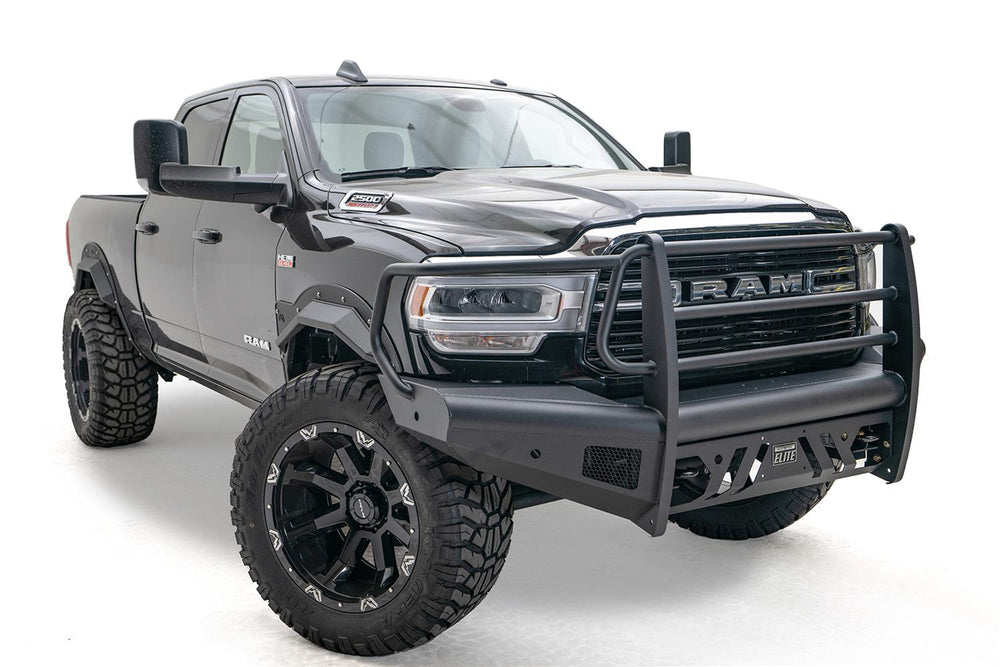 19C RAM 2500/3500 NEW BODY STYLE BLACK STEEL ELITE FRONT BUMPER W/ FULL GUARD