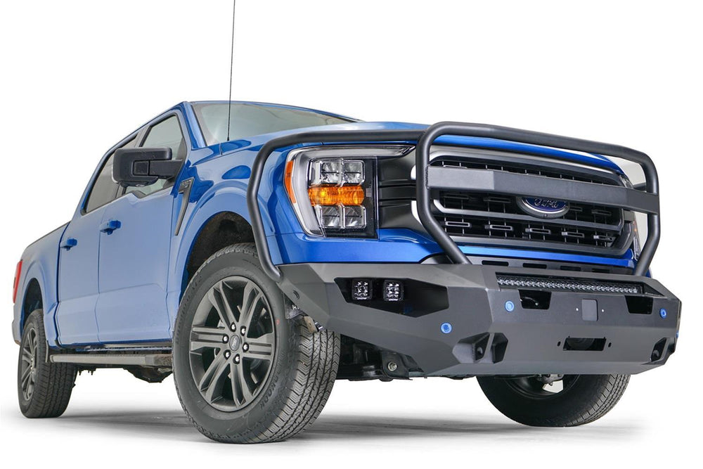 21C F150 MATRIX BUMPER WITH FULL GRILLE GUARD MATTE BLACK POWDER COAT