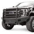 1722 F250/F350/F450 FRONT ELITE RANCH BUMPER W/ FULL GUARD (F250F550) W/ TOW HOOKS