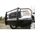 0713 SIERRA 1500 BLACK STEEL FULL GRILL GUARD W/ TOW HOOKS