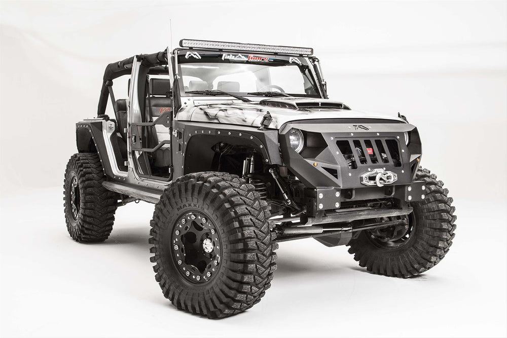 0718 WRANGLER JK FRONT BUMPER MATTE BLACK