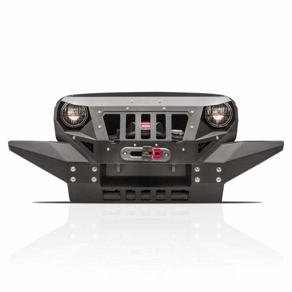 0718 WRANGLER JK FRONT FULL WIDTH GRUMPER MATTE BLACK