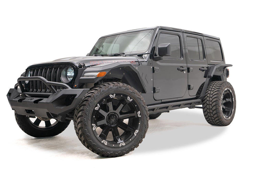 18C WRANGLER JL MATTE BLACK TUBE ROCK SLIDER