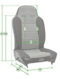 PRP 97-02 Jeep Wrangler TJ Enduro High Back Reclining Suspension Seats Kit (Pair) Black