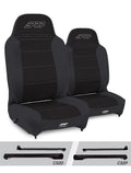 PRP Jeep Wrangler CJ7/YJ Enduro High Back Reclining Suspension Seats Kit (Pair) Black
