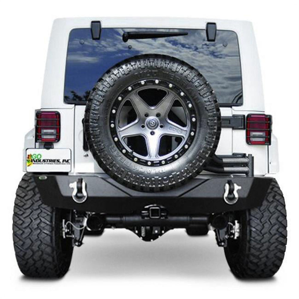 0717 WRANGLER REAR BUMPER NO TIRE ATTACHMENT BLACK
