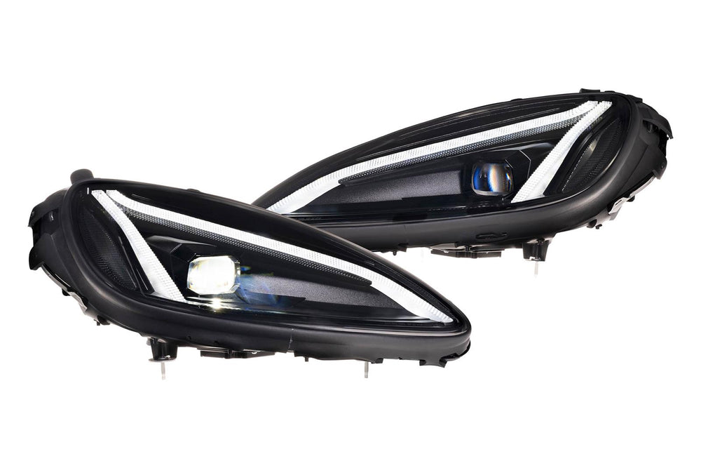 XB LED Headlights: Corvette C6 (05-13) (C8 Style / Set)(Gen II)