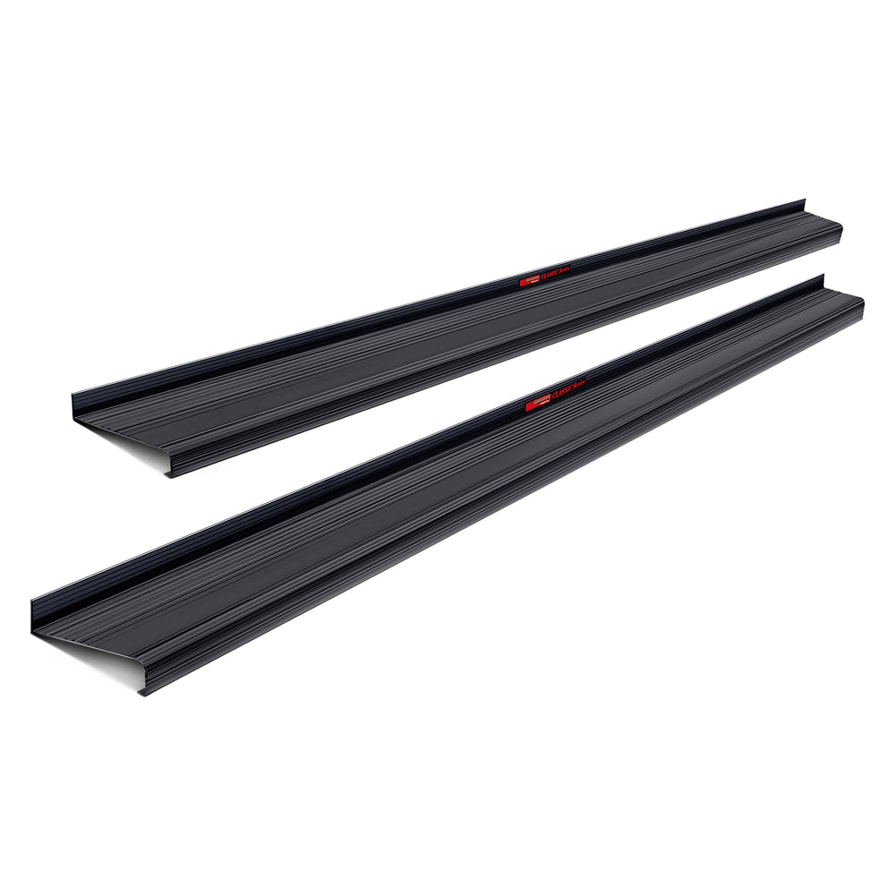 1516 F150 SUPERCREW CAB 2IN DROP BLACK EXTRUDED ALUM RUNNING BOARD(ORDER(BRKTS SOLD SEP)