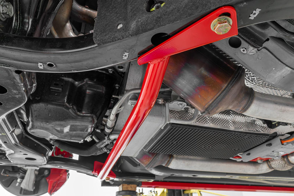 BMR 24-25 Ford Mustang S650 Chassis Brace Front Subframe 2-point - Red