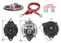 225 MAX AMP Alternator 1-Groove OEM Wire Cast