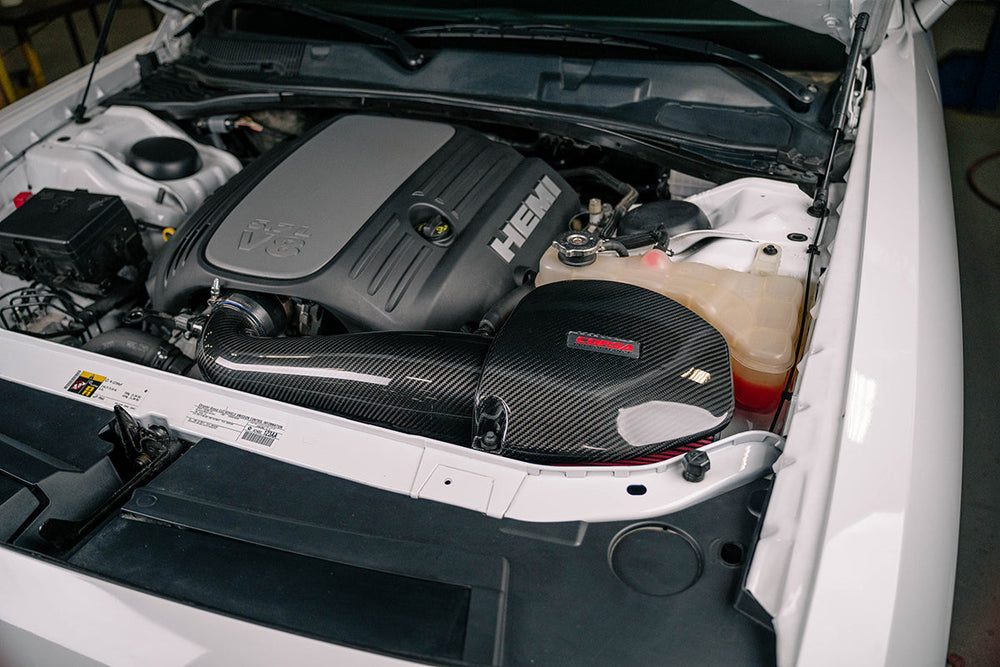 Corsa 11-23 Dodge Challenger/Charger 5.7L V8 Carbon Fiber Open Element Air Intake - Oiled