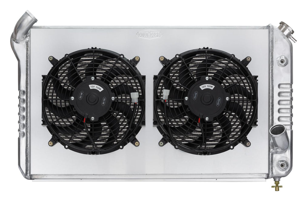 Cold Case Radiators 69-72 Corvette Small Block Aluminum Radiator Dual 12 Inch Fan Kit Cold Case Radiators CHV714AK