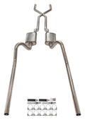 1966-71 Ford Fairlane 2.5 Xpipe Crossmember Back Rear Exit Exhaust Street Pro Mufflers