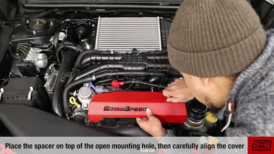 GrimmSpeed Pulley Cover Red - 2015 Subaru WRX