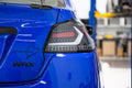 15C SUBARU WRX STI EVOLUTION TAIL LIGHTS CLEAR LENS BLACK BASE WHITE BAR