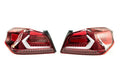 15C SUBARU WRX STI EVOLUTION TAIL LIGHTS CLEAR LENS RED BASE WHITE BAR