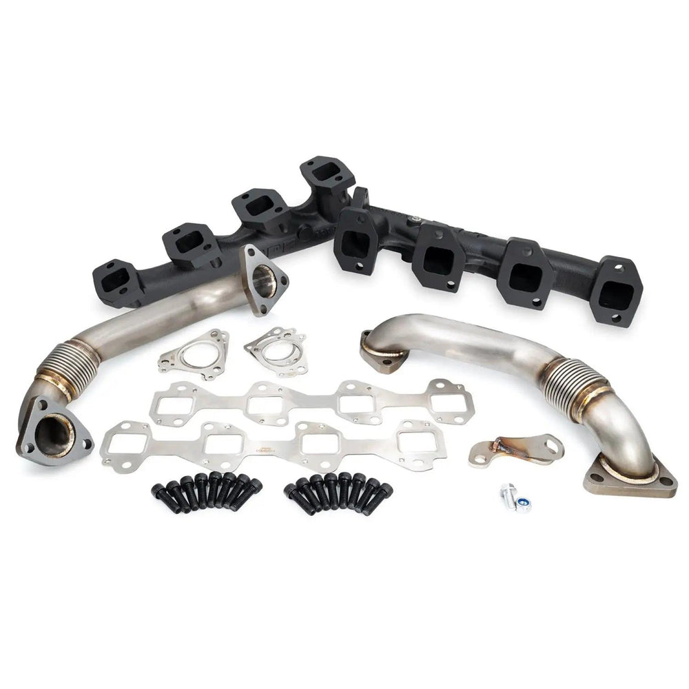 HIGHFLOW MANIFOLD AND UPPIPES KIT SILVERADO/SIERRA 6.6L LB7 BLACK