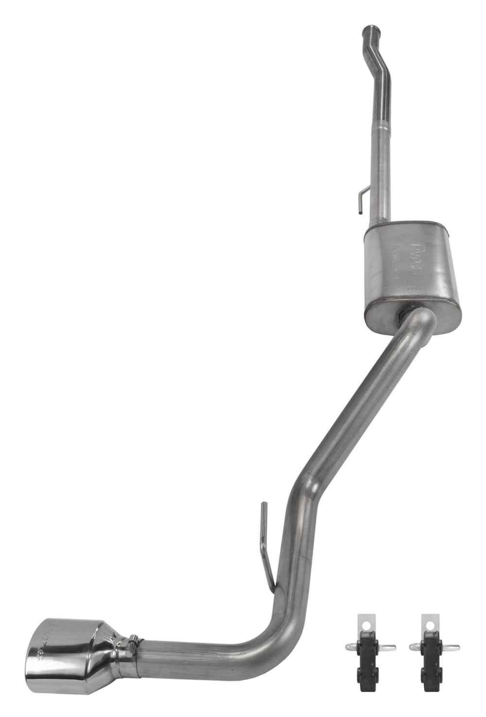 ~(50 lbs. 60X12X12)~ Cat-Back Exhaust System 2020 Jeep JT Gladiator Rubicon Single Side Exit 2.5 in Intermediate And Tail Pipe Street Pro Mufflers/Hardware Incl Tip Incl Pypes Exhaust