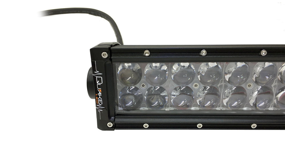 ~(12 lbs. 33X9X4)~ 32 Inch Curved LED RGB Light Bar Dual Row 180 Watt Spot Ultra Arc Accent Series Quad Lock/Interlock Quake LED