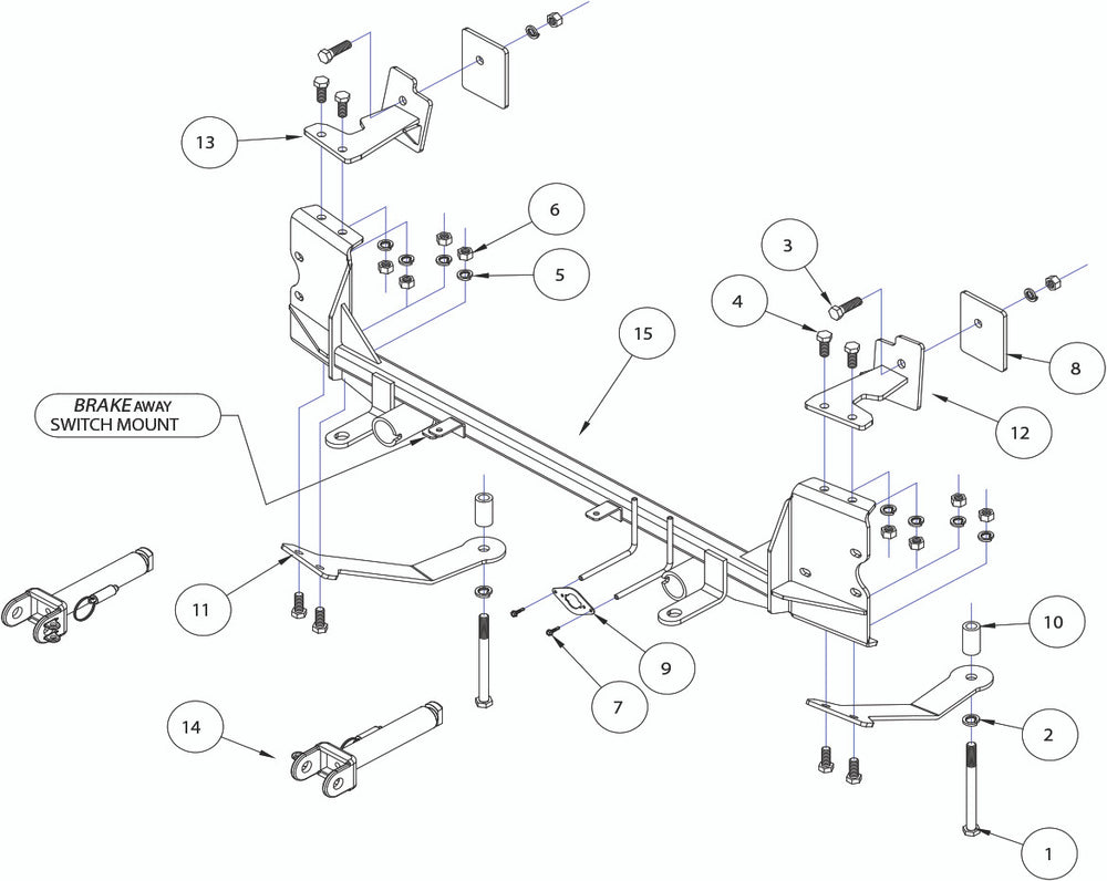 TOW BAR MOUNTING BRACKET KIT