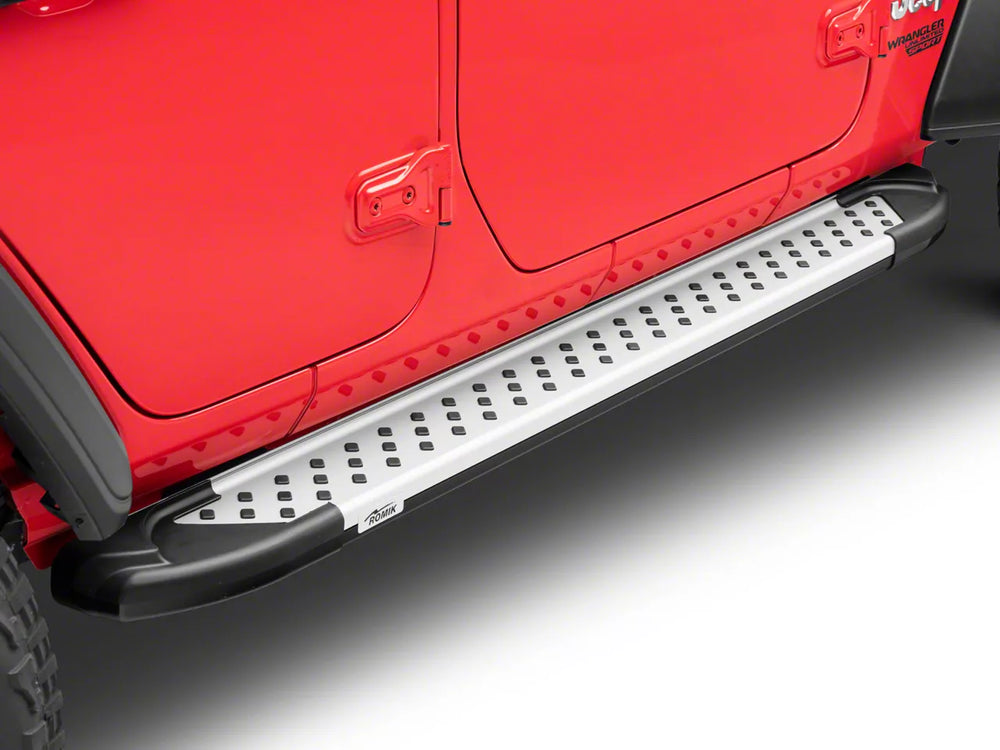 18C WRANGLER JL UNLIMITED RAL RUNNINGBOARD SILVER
